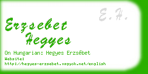 erzsebet hegyes business card