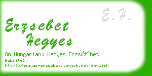 erzsebet hegyes business card